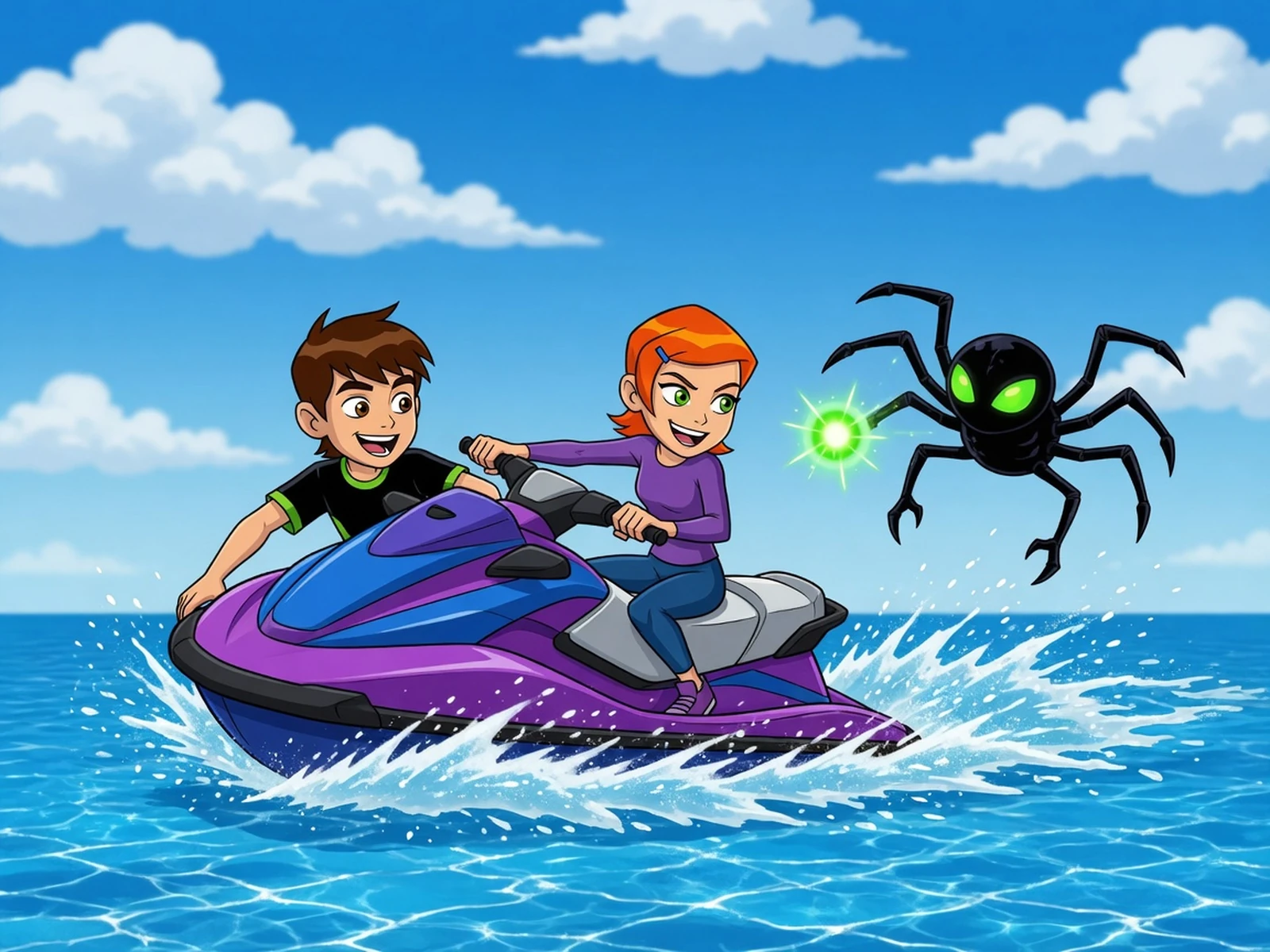 Play Ben 10 - Jet Sky Dash