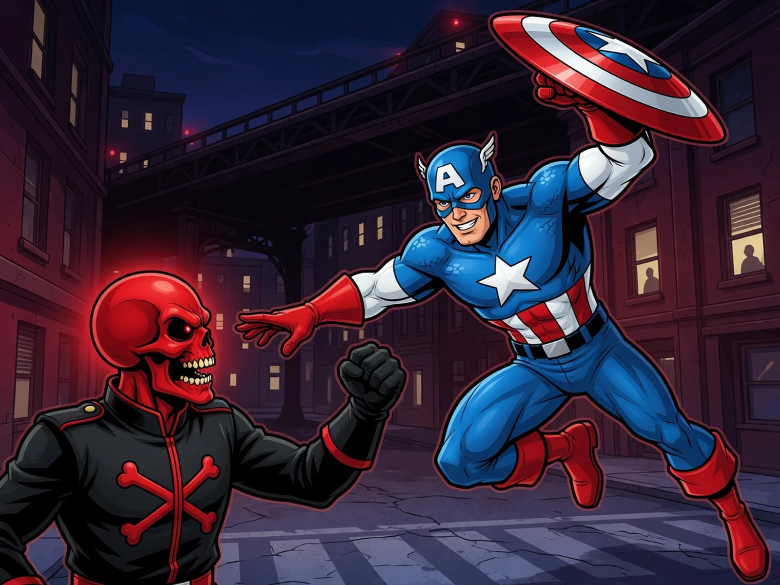 Captain America - Red Skull and Crossbones Icon