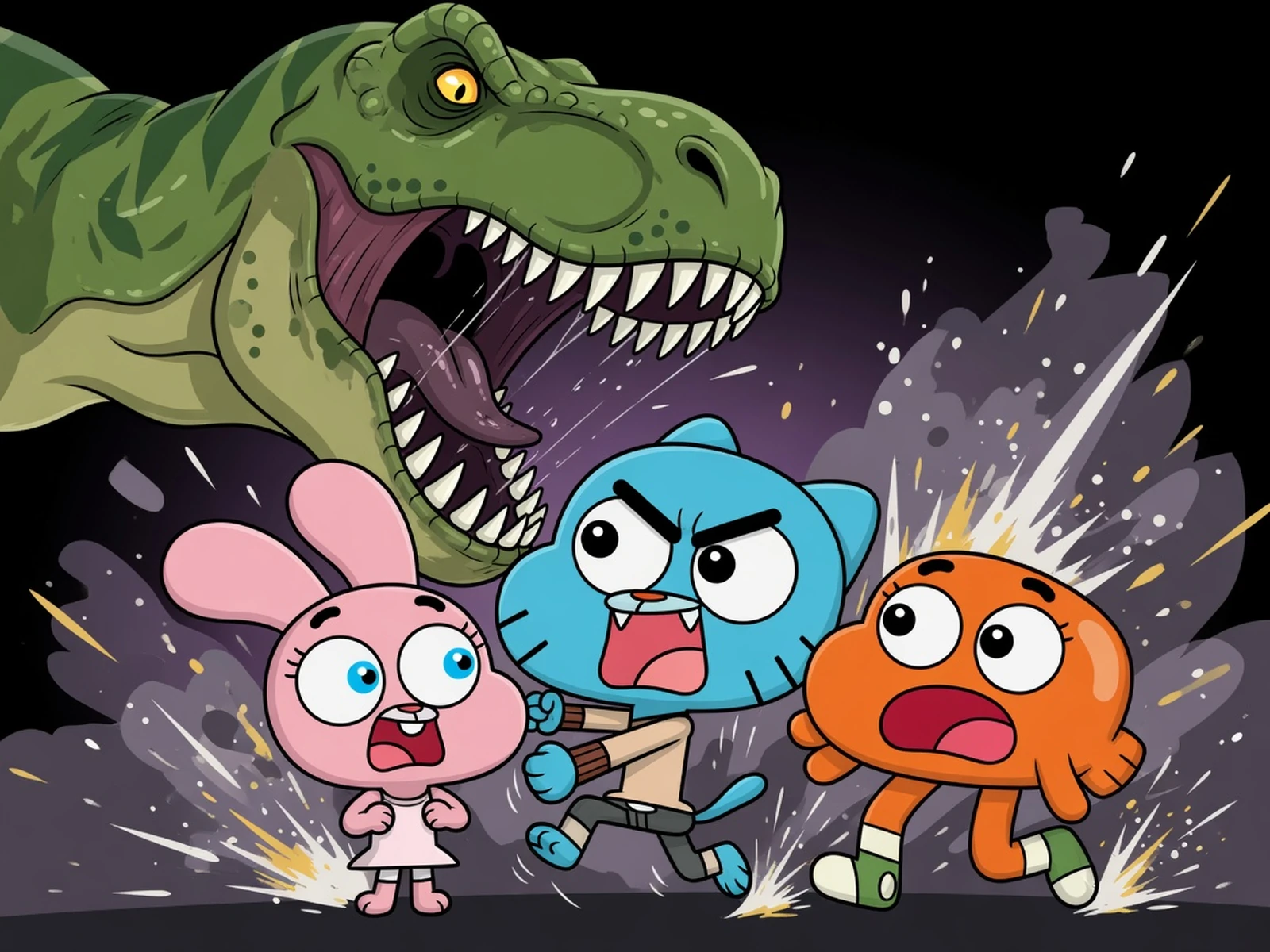 Play The Amazing World Of Gumball - Dino Donkey Dash
