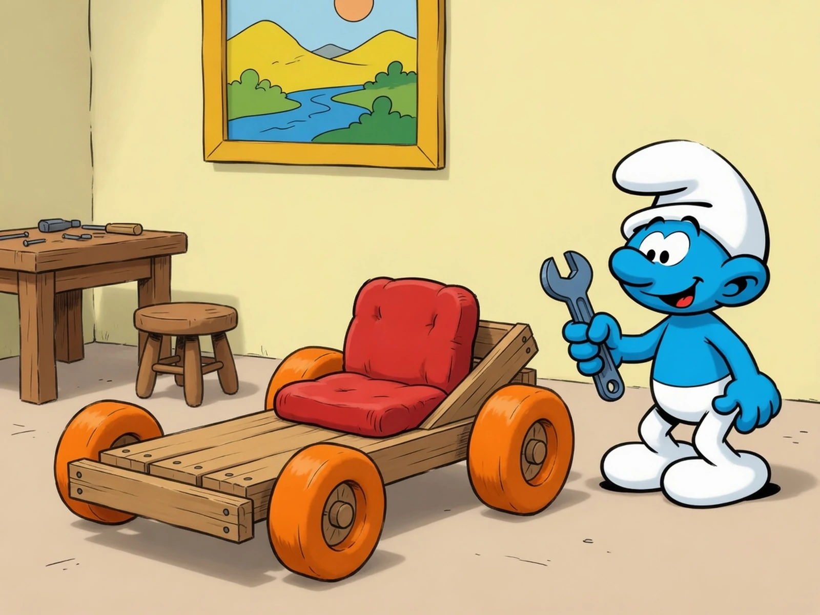 Play The Smurfs - Handy's Car